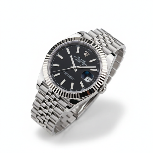 Rolex Black krinkle Dail | Date Adjust | Jubilee Chain