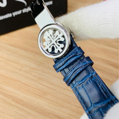 Patek Strap Watch – Blue with white Dial