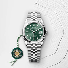 Rolex Date Adjust Green Dail